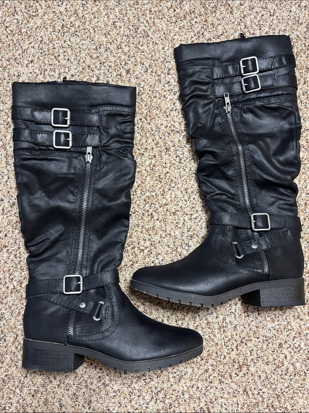 SO Black Buckled Boots
